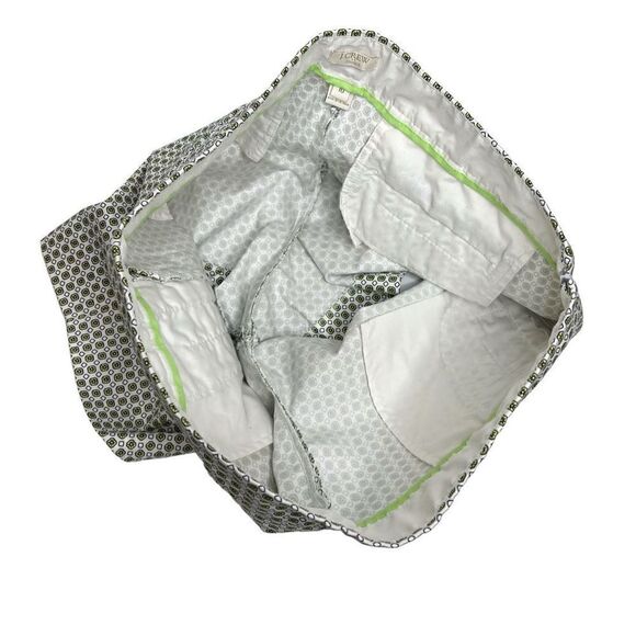 J. Crew Factory green and white geometric print chino shorts size 10 - Picture 6 of 11